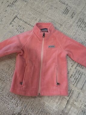 Columbia Kids Coral Pink Full-Zip Fleece Jacket
